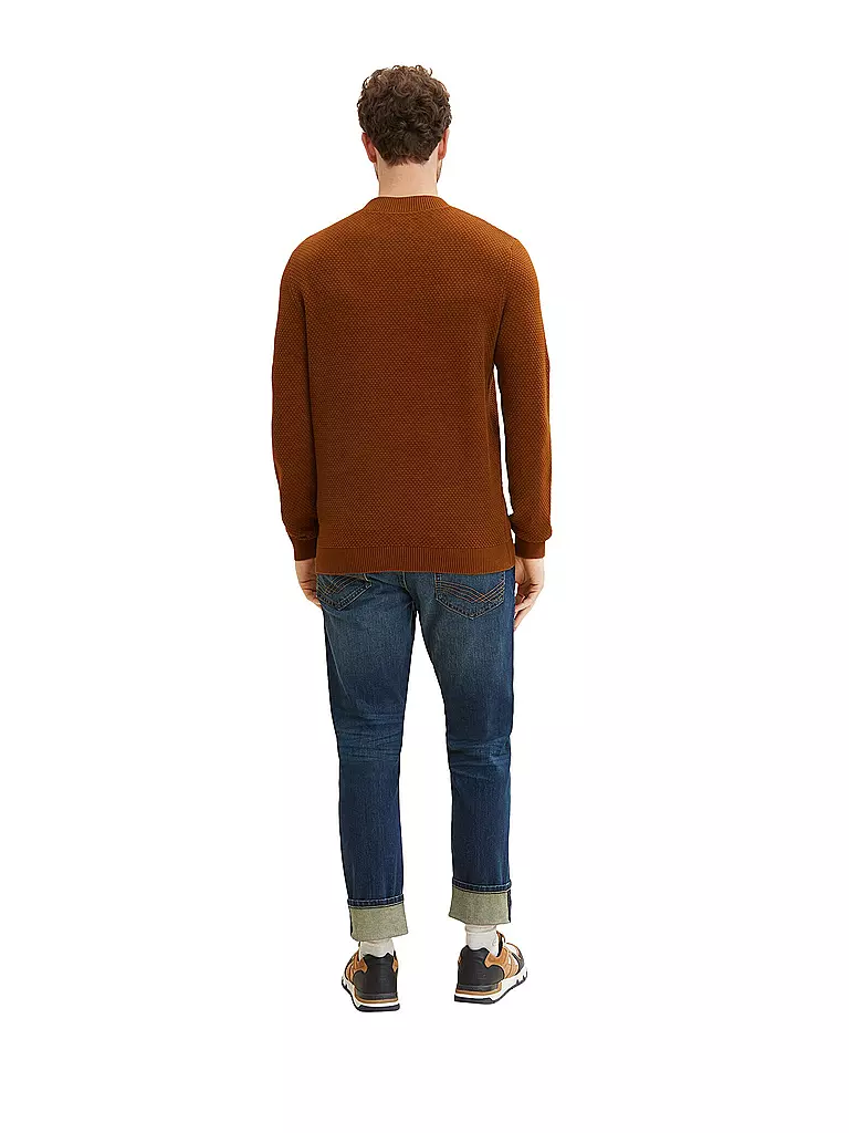 TOM TAILOR | Stehkragenpullover | braun