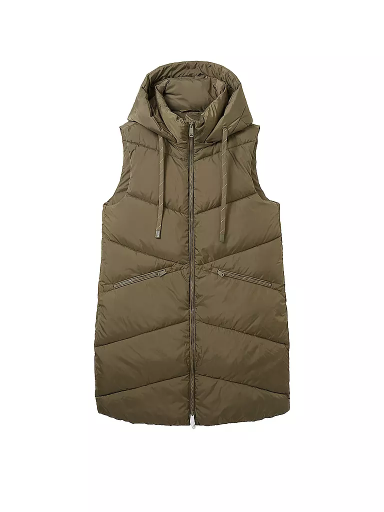 TOM TAILOR | Steppgilet | grün