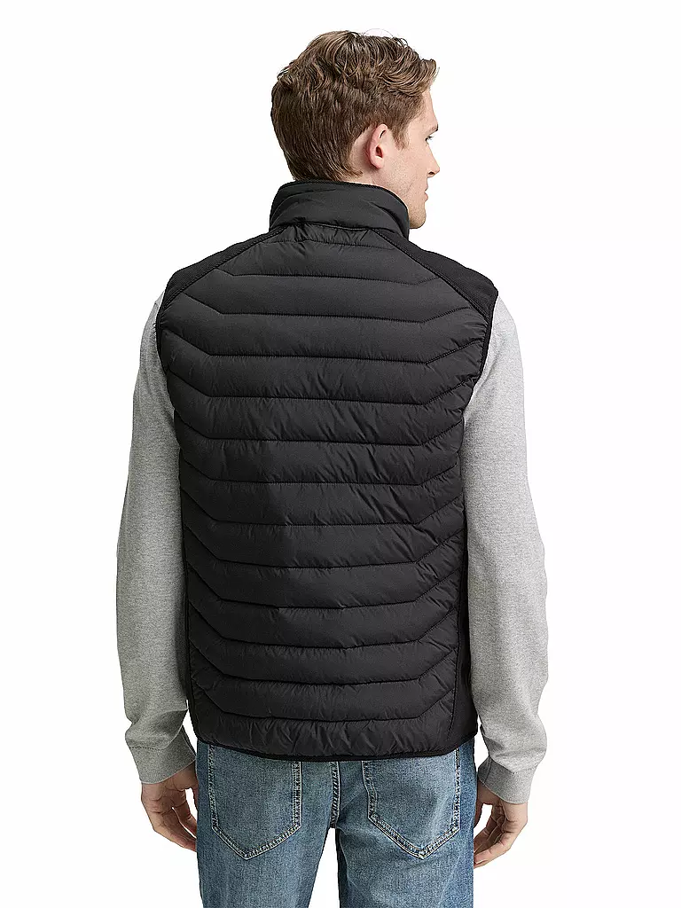 TOM TAILOR | Steppgilet | schwarz