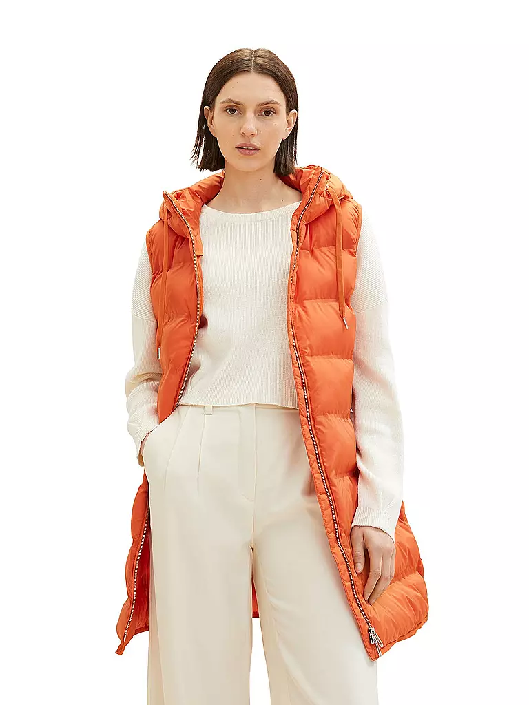 TOM TAILOR | Steppgilet | orange