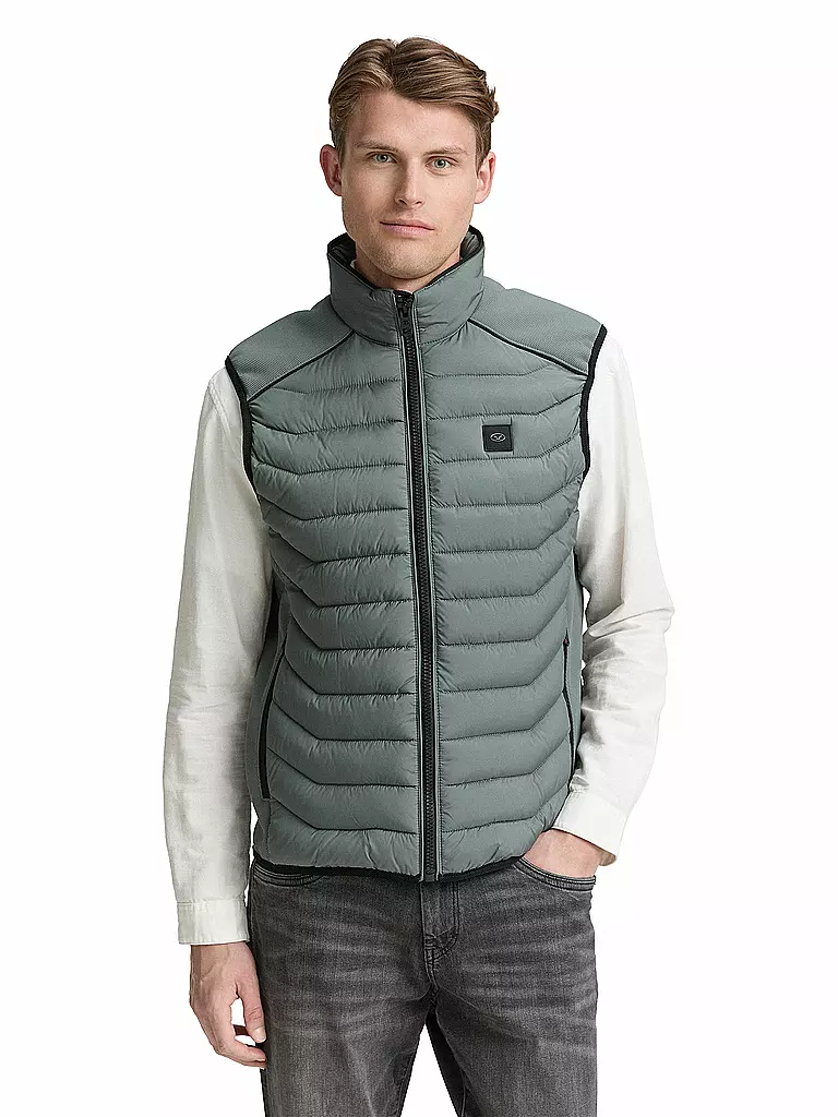 TOM TAILOR | Steppgilet | grün
