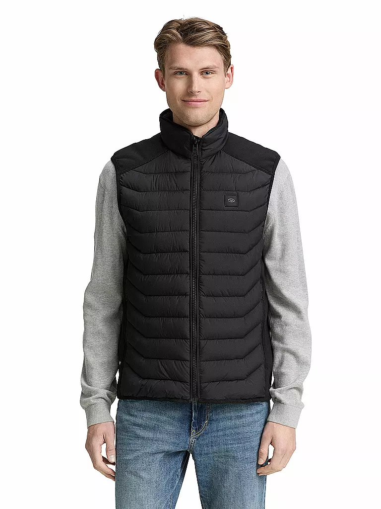 TOM TAILOR | Steppgilet | schwarz