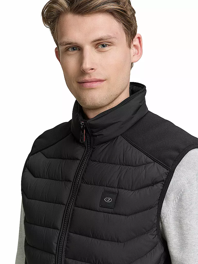 TOM TAILOR | Steppgilet | schwarz