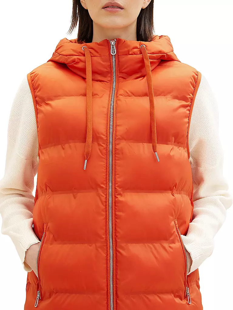 TOM TAILOR | Steppgilet | orange