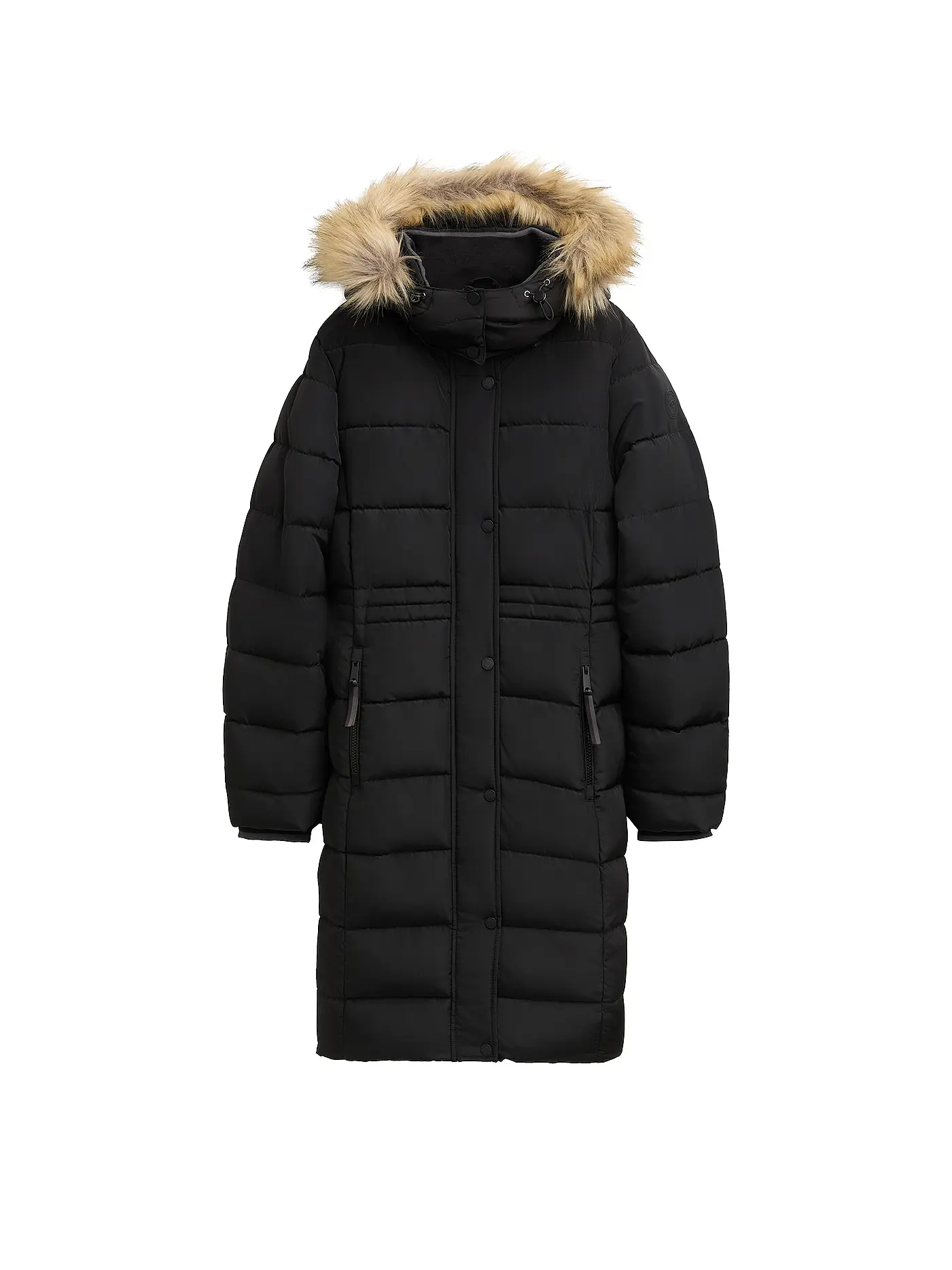 TOM TAILOR | Steppmantel | schwarz