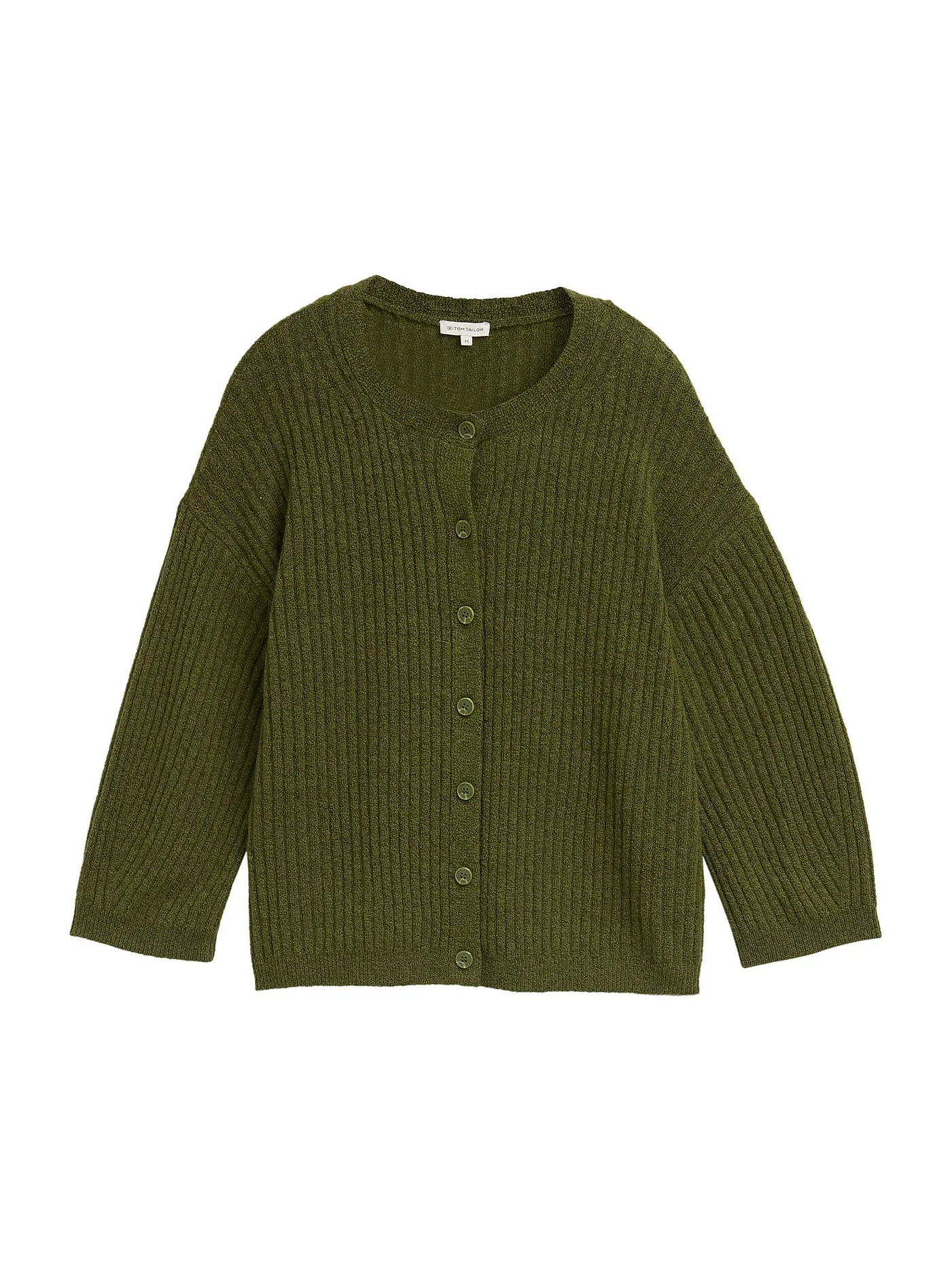 TOM TAILOR | Strickjacke  | grün
