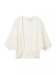 TOM TAILOR | Strickjacke  | weiss