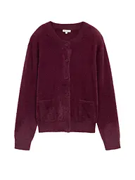 TOM TAILOR | Strickjacke  | dunkelrot