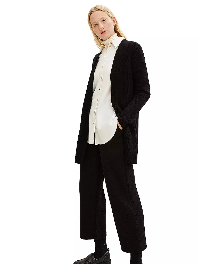 TOM TAILOR | Strickjacke | schwarz