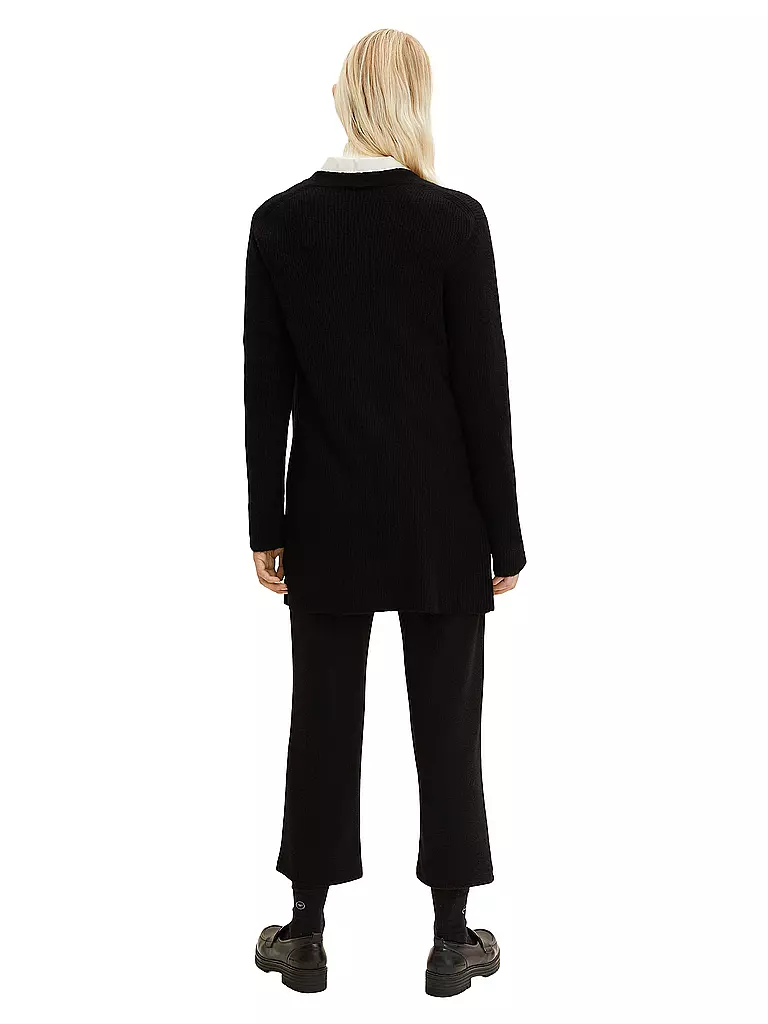 TOM TAILOR | Strickjacke | schwarz