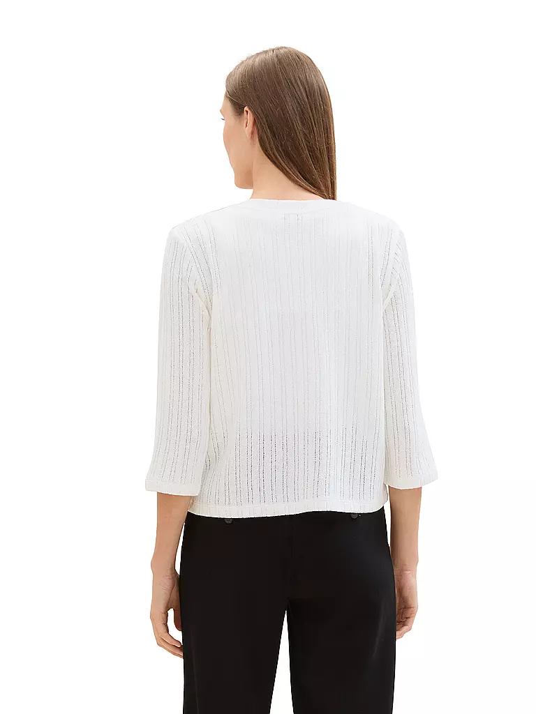 TOM TAILOR | Strickjacke | weiss