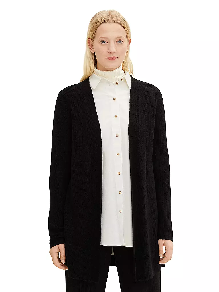 TOM TAILOR | Strickjacke | schwarz