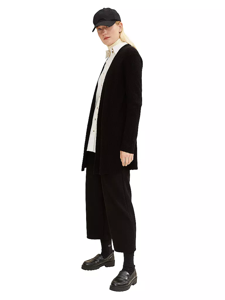 TOM TAILOR | Strickjacke | schwarz