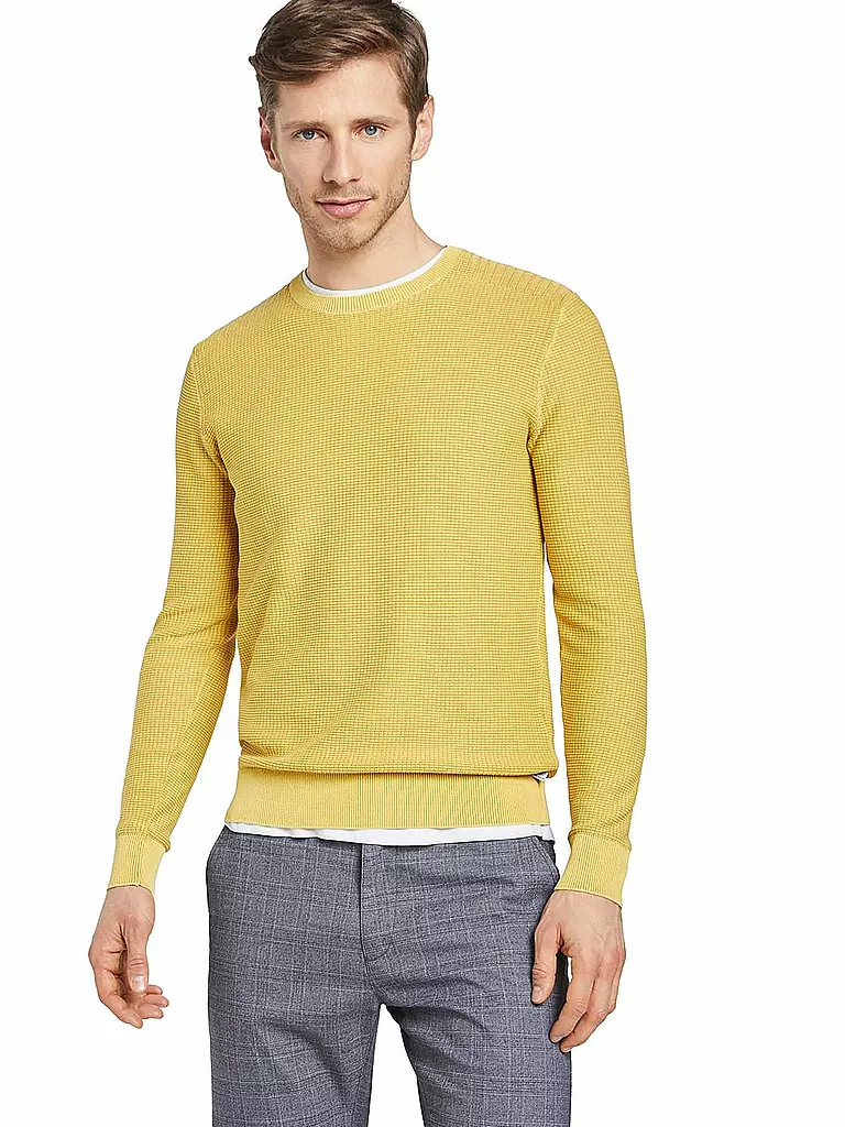 TOM TAILOR | Sweater Regular Fit | gelb
