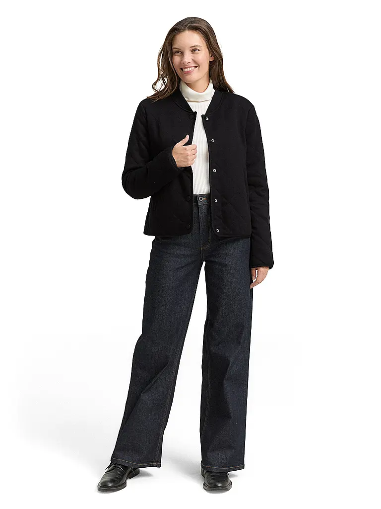 TOM TAILOR | Sweatjacke  | Schwarz