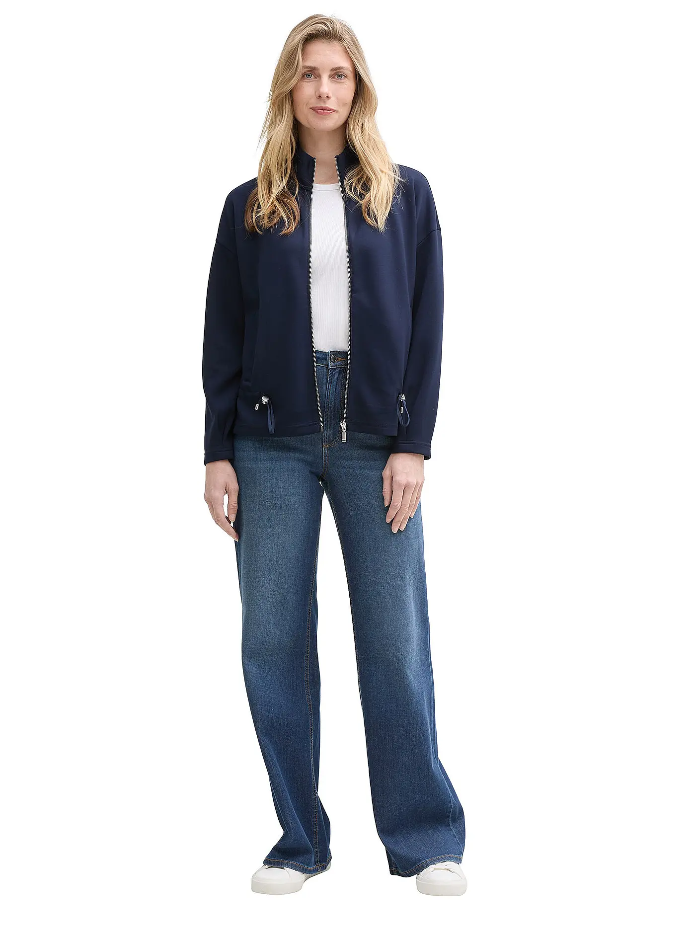TOM TAILOR | Sweatjacke | blau