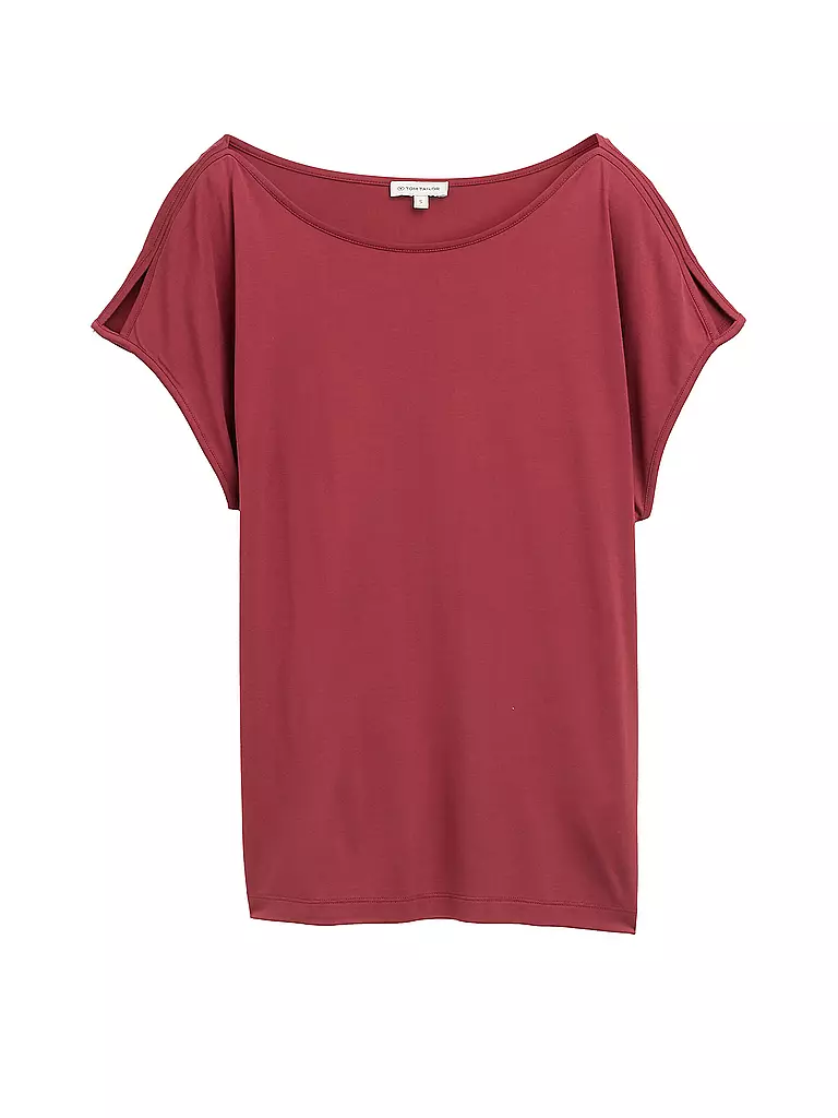 TOM TAILOR | T-Shirt  | dunkelrot