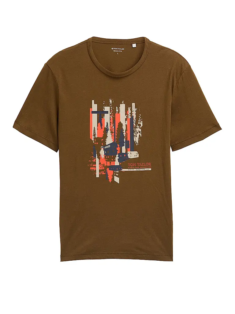 TOM TAILOR | T-Shirt  | Braun