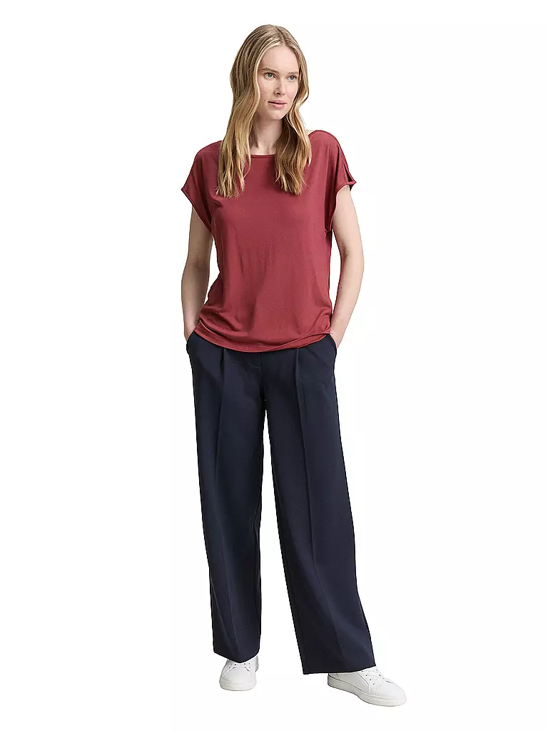 TOM TAILOR | T-Shirt  | dunkelrot