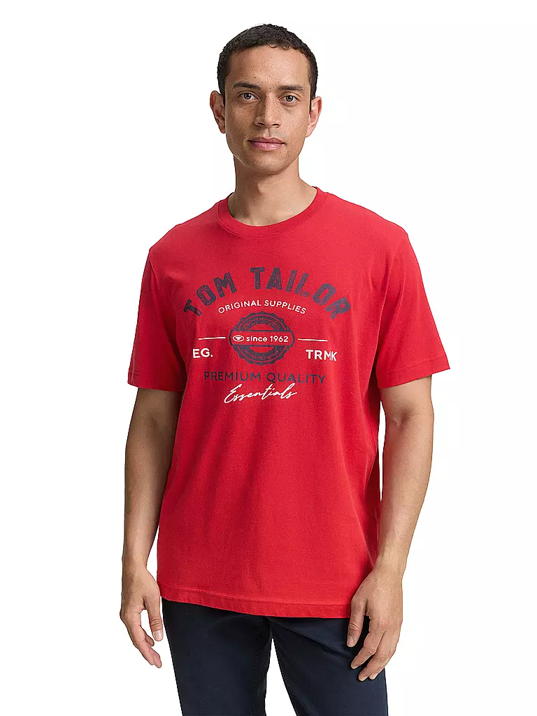 TOM TAILOR | T-Shirt  | rot