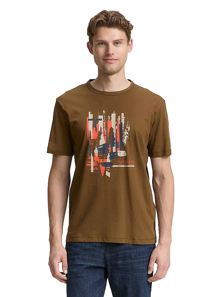 TOM TAILOR | T-Shirt  | Braun