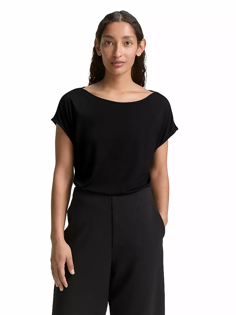 TOM TAILOR | T-Shirt  | schwarz