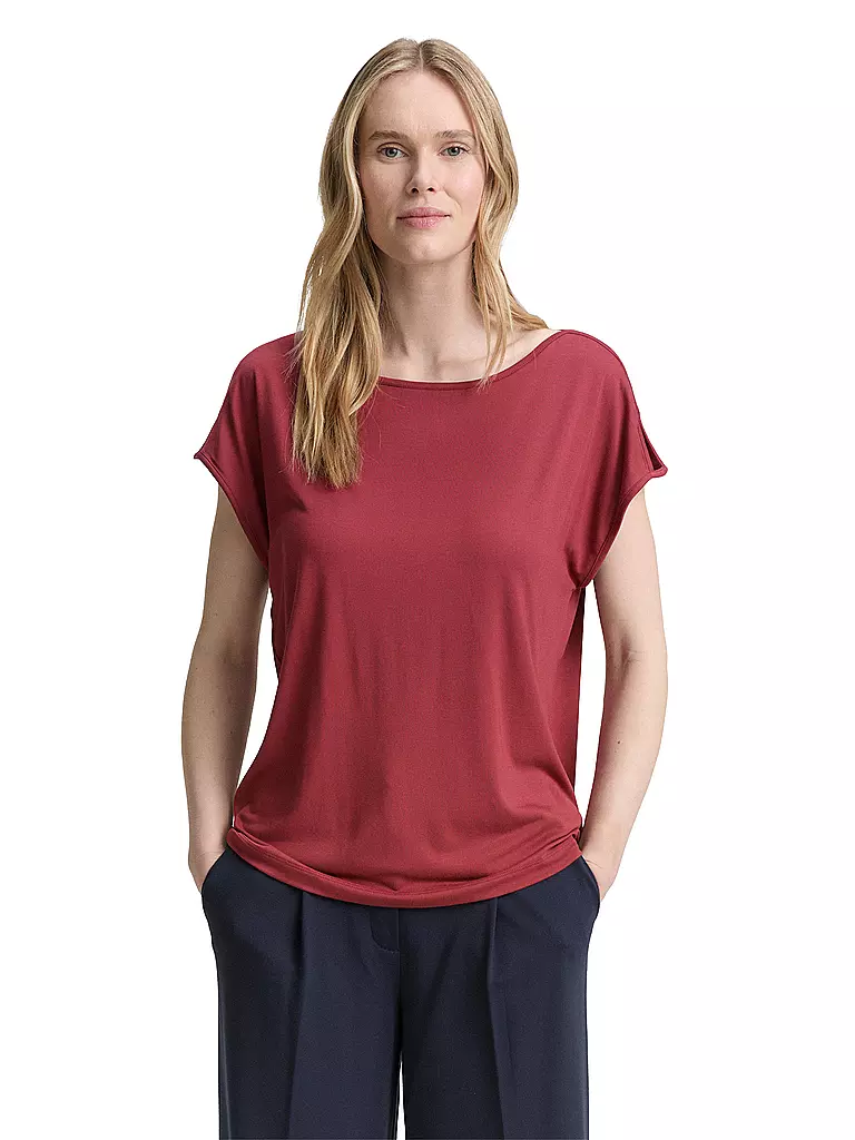 TOM TAILOR | T-Shirt  | dunkelrot