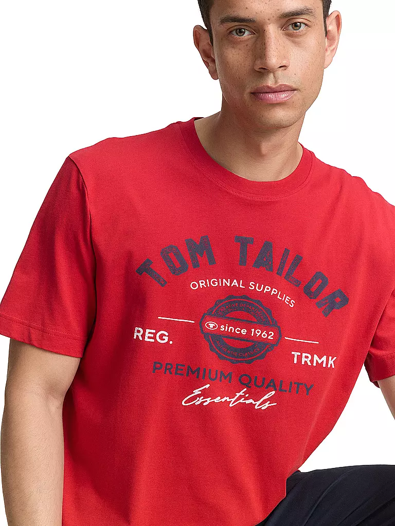 TOM TAILOR | T-Shirt  | rot