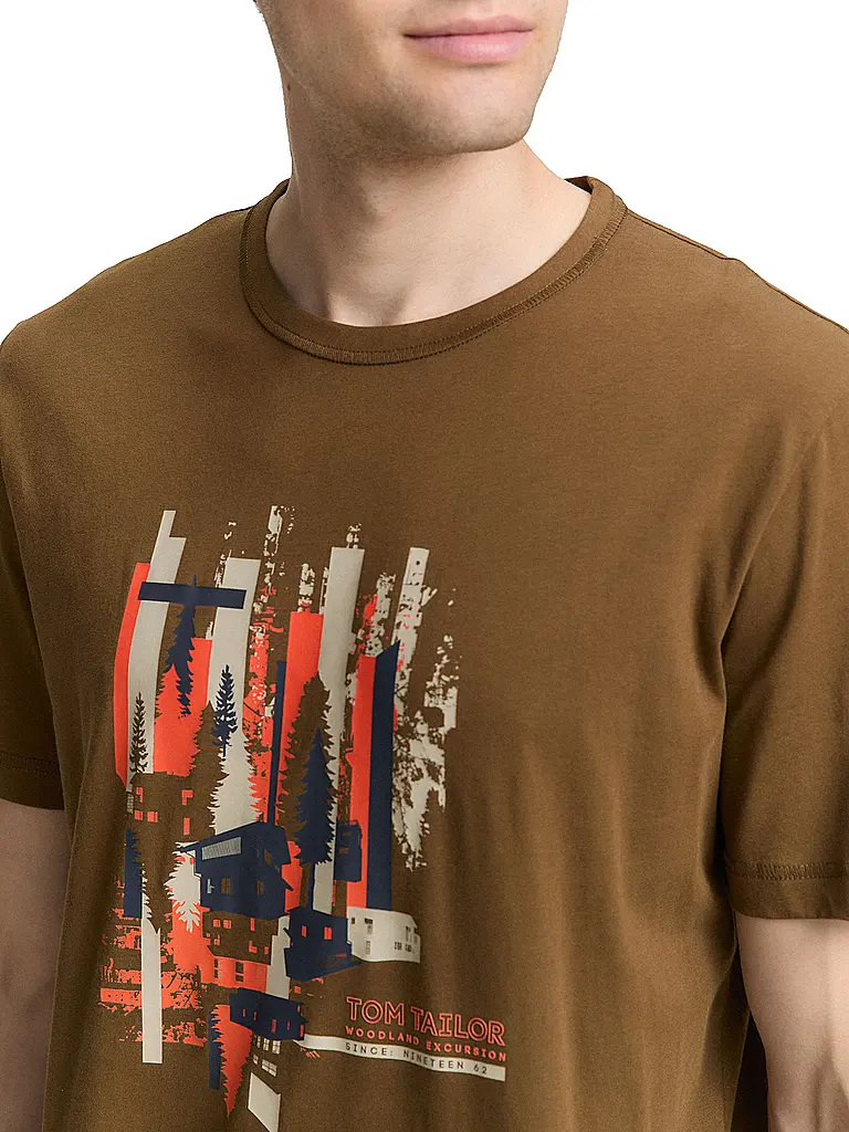 TOM TAILOR | T-Shirt  | Braun