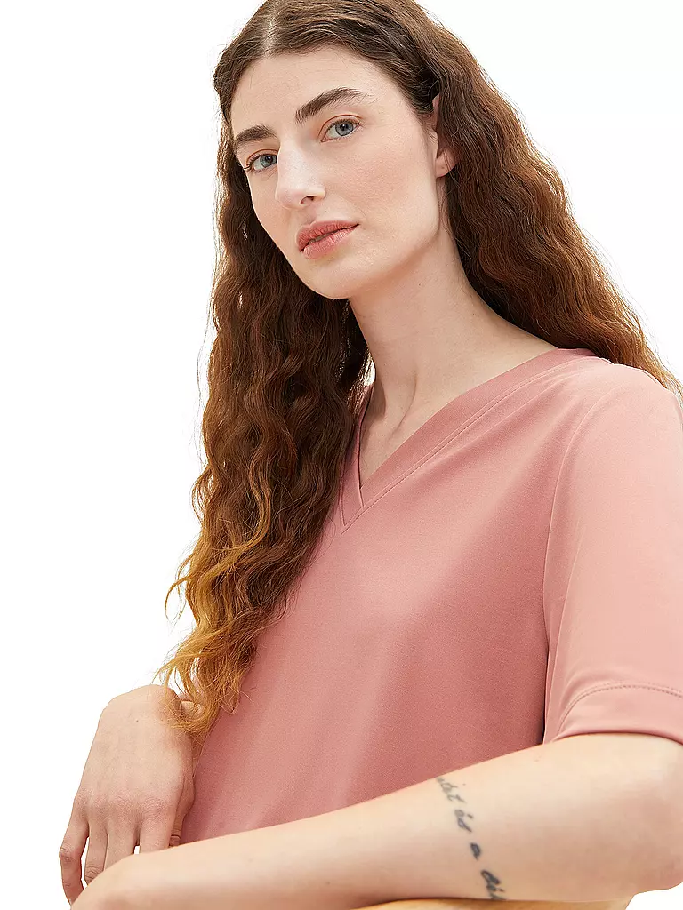 TOM TAILOR | T-Shirt  | rosa