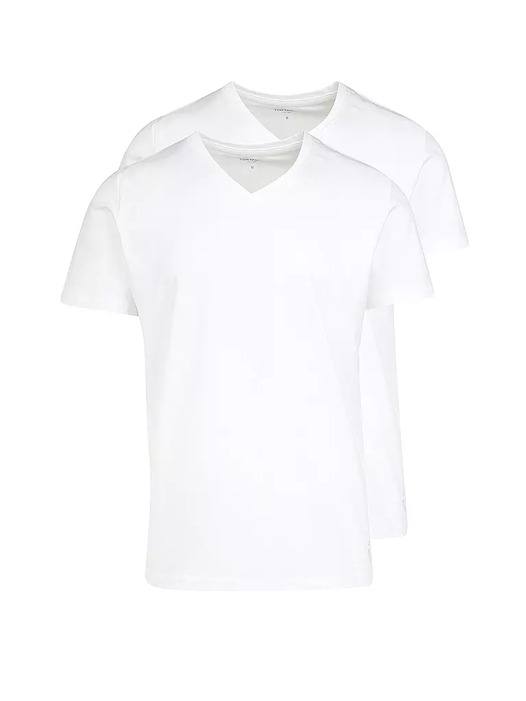 TOM TAILOR | T-Shirt 2-er Pkg. | weiss