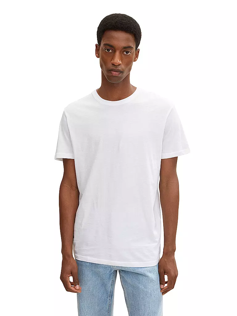 TOM TAILOR | T-Shirt 2-er Pkg. | weiss