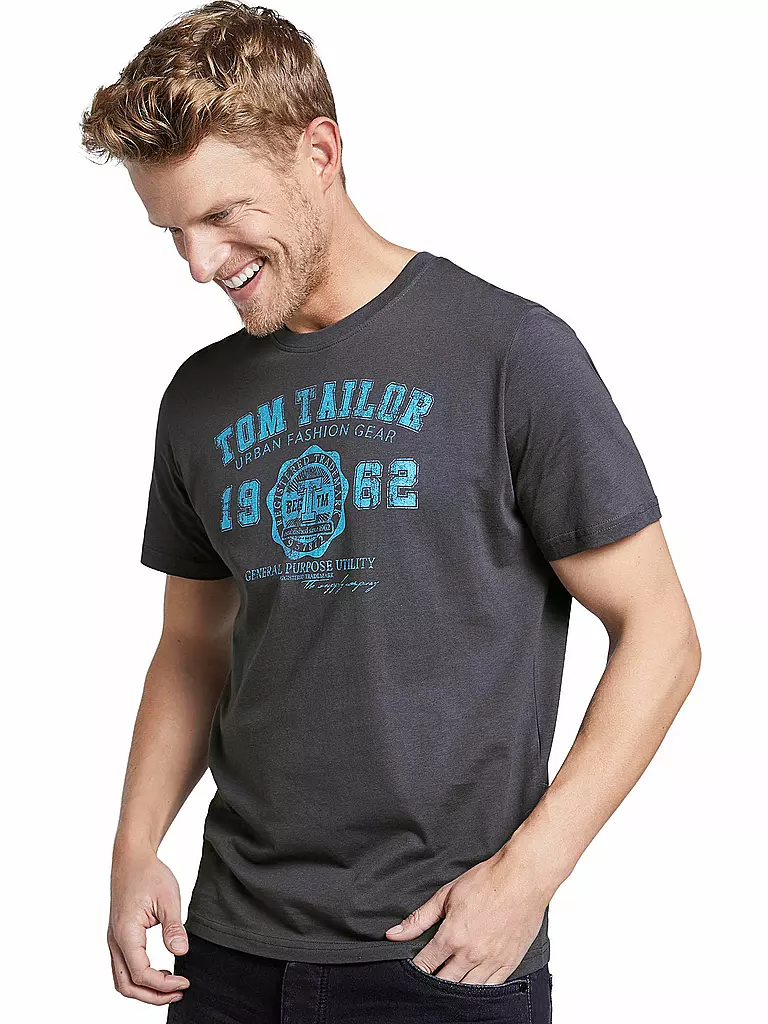 TOM TAILOR | T-Shirt Regular Fit | grau