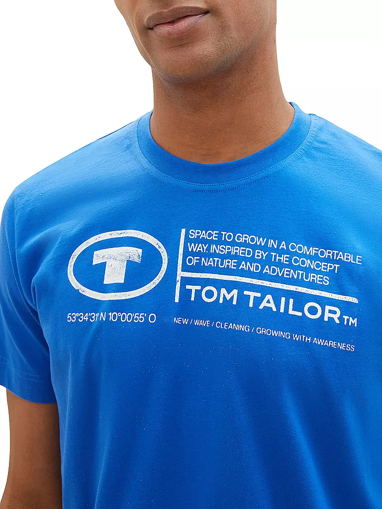 TOM TAILOR | T-Shirt Regular Fit | blau