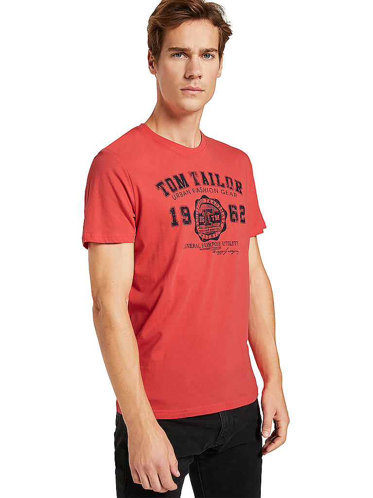 TOM TAILOR | T-Shirt Regular Fit | rot