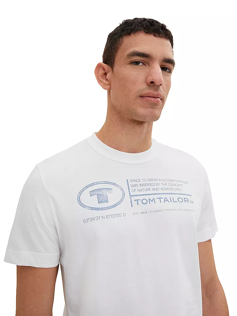 TOM TAILOR | T-Shirt Regular Fit | weiss