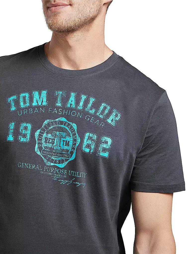 TOM TAILOR | T-Shirt Regular Fit | grau