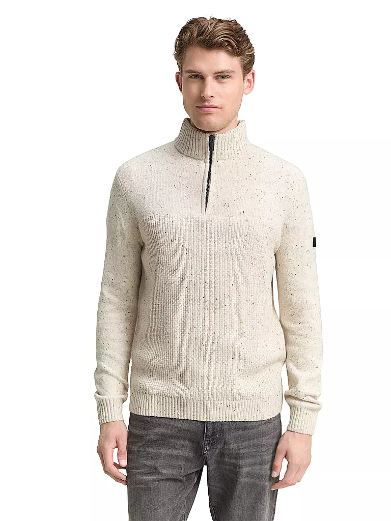 TOM TAILOR | Troyer Pullover  | beige