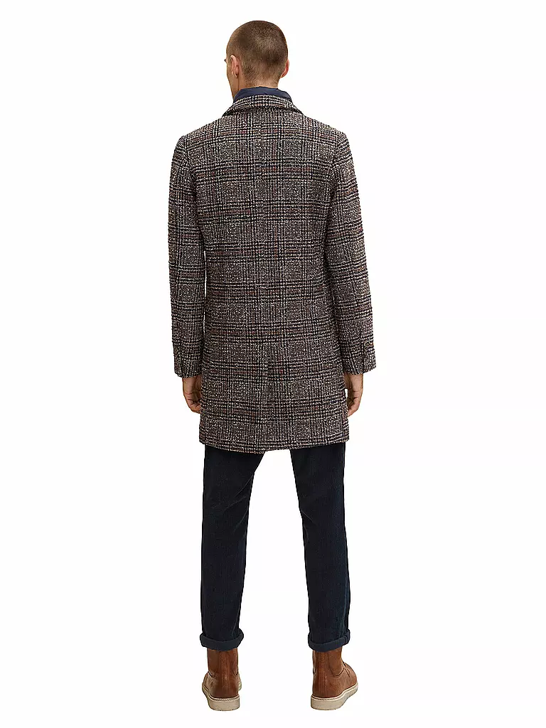 TOM TAILOR | Wollmantel BOUCLE | braun