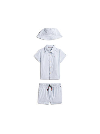 TOMMY HILFIGER | Baby Set 3-teilig Hemd, Shorts und Mütze