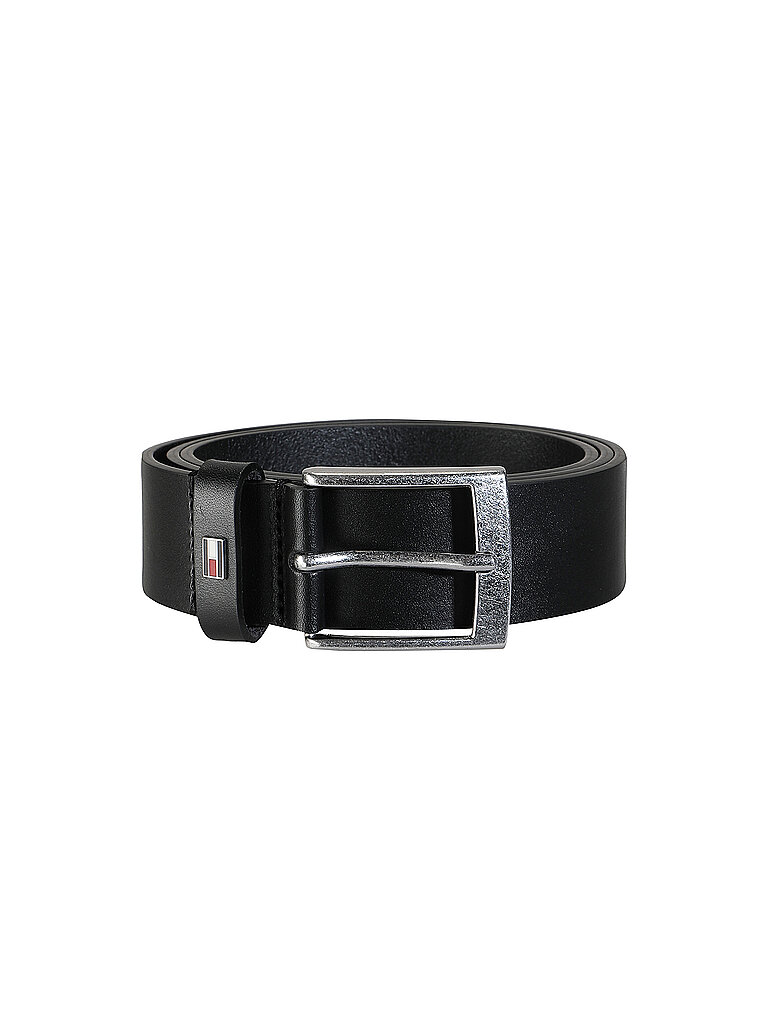 TOMMY HILFIGER Ledergürtel ADAN schwarz | 80