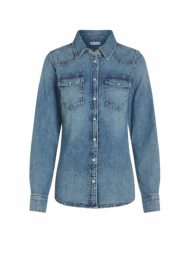 Jeansbluse blau 38 damen