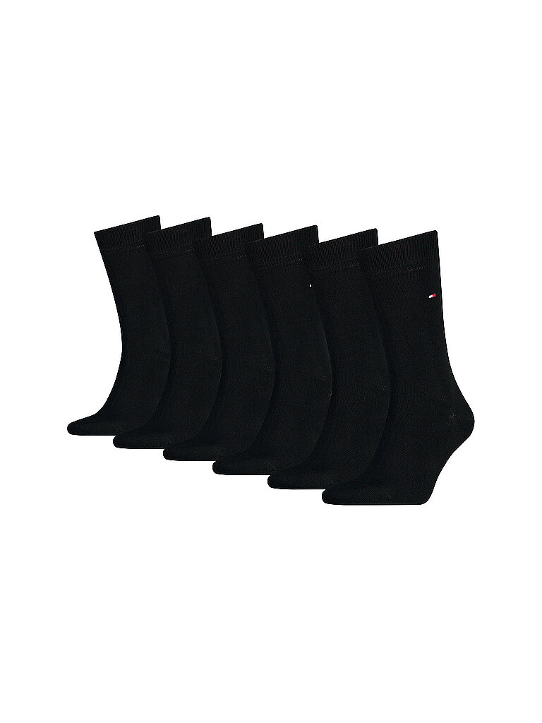 TOMMY HILFIGER Socken 6er Pkg. Black  schwarz | 47-49