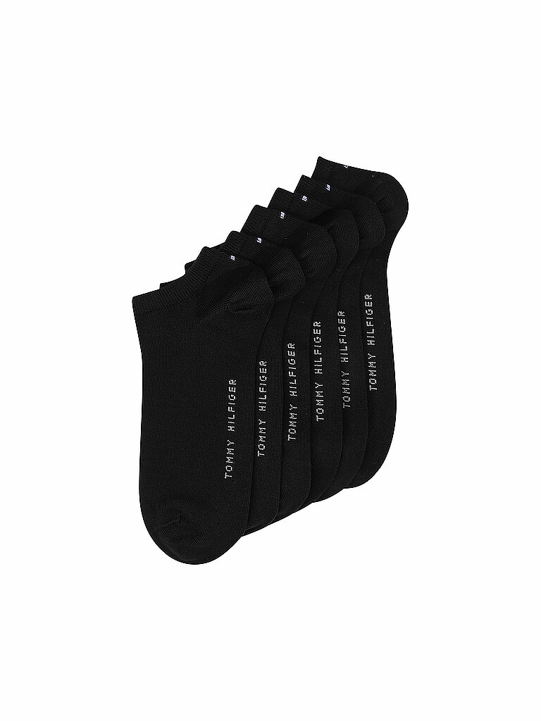 TOMMY HILFIGER Sneaker Socken 6er Pkg. Black  schwarz | 43-46