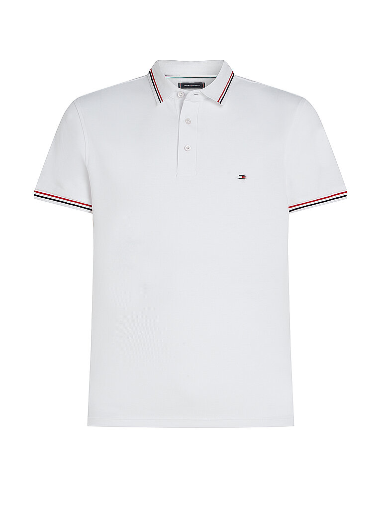 Poloshirt Slim Fit weiss M herren