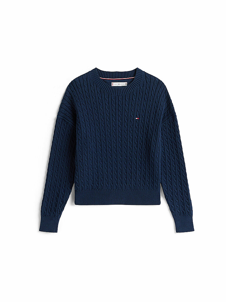 TOMMY HILFIGER Mädchen Pullover dunkelblau | 140
