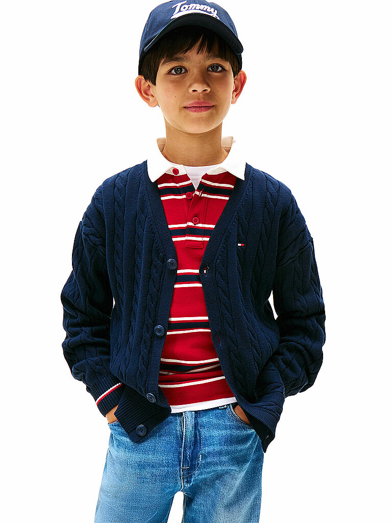 TOMMY HILFIGER Jungen Strickjacke dunkelblau | 140