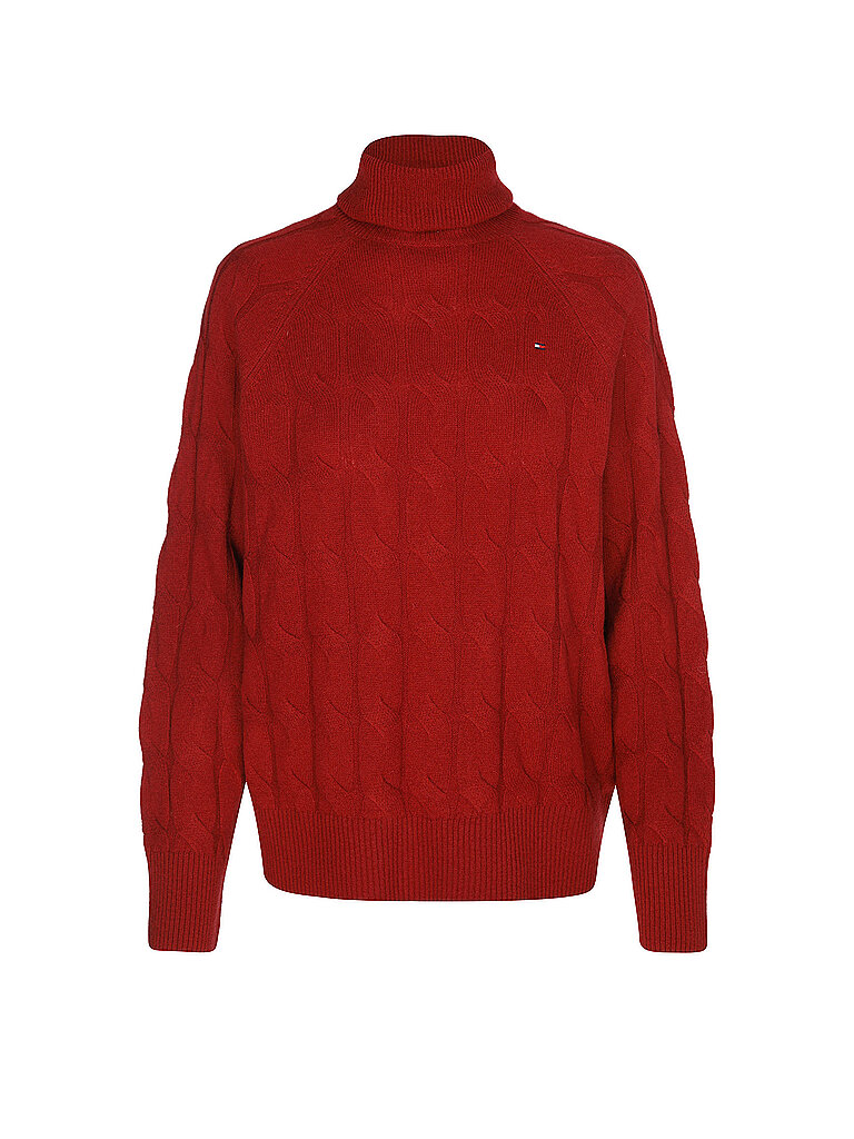 Rollkragenpullover rot XL damen