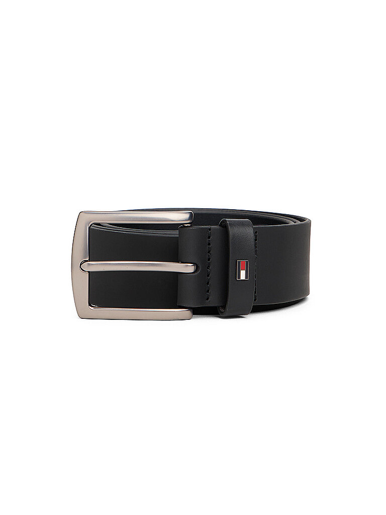 TOMMY HILFIGER Ledergürtel schwarz | 100