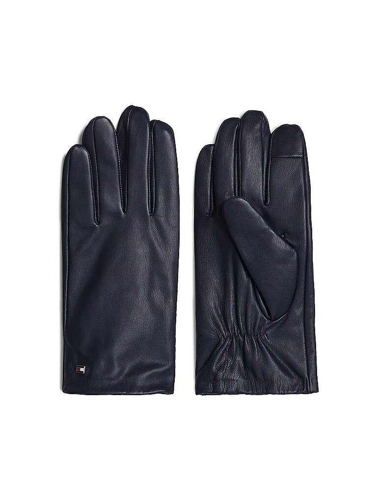 TOMMY HILFIGER Lederhandschuhe dunkelblau | L/XL
